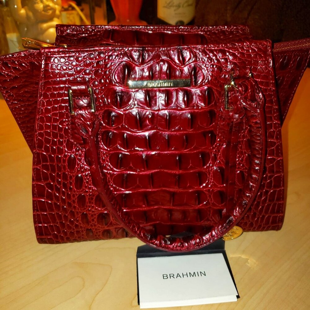 Brahmin Wine Color Beauty Bag